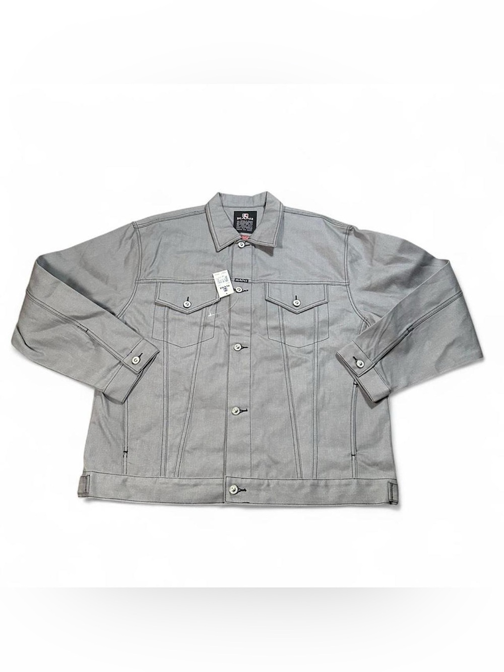 Karl Kani Men’s NWT Vintage 90s Silver Button Up Denim Jacket‎ Size XXL